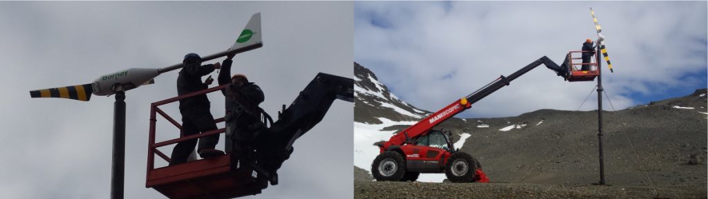 instalación de energía eólica en Antártida